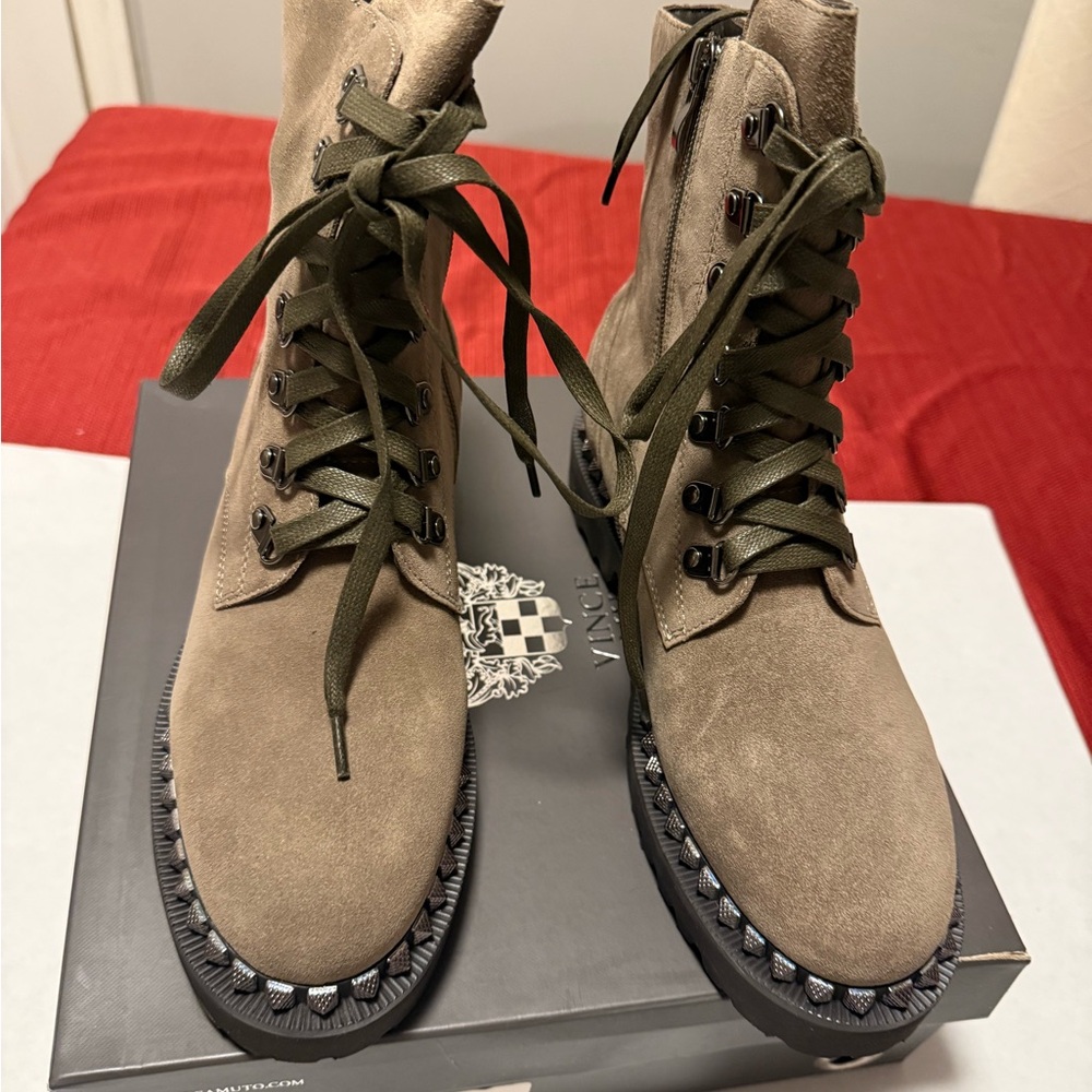 Vince Camuto Olive Lace-Up Ankle Boots - Picture 2 of 7